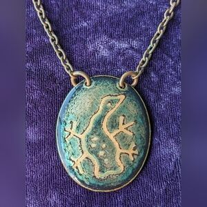 Vintage Tribal Exotic Lizard Necklace